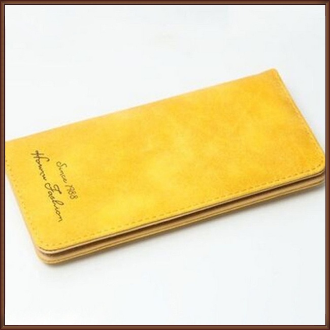 Ví Gấp 2 Bề Mặt Nhám Mềm Mại Màu Trơn Dành Cho Nữ