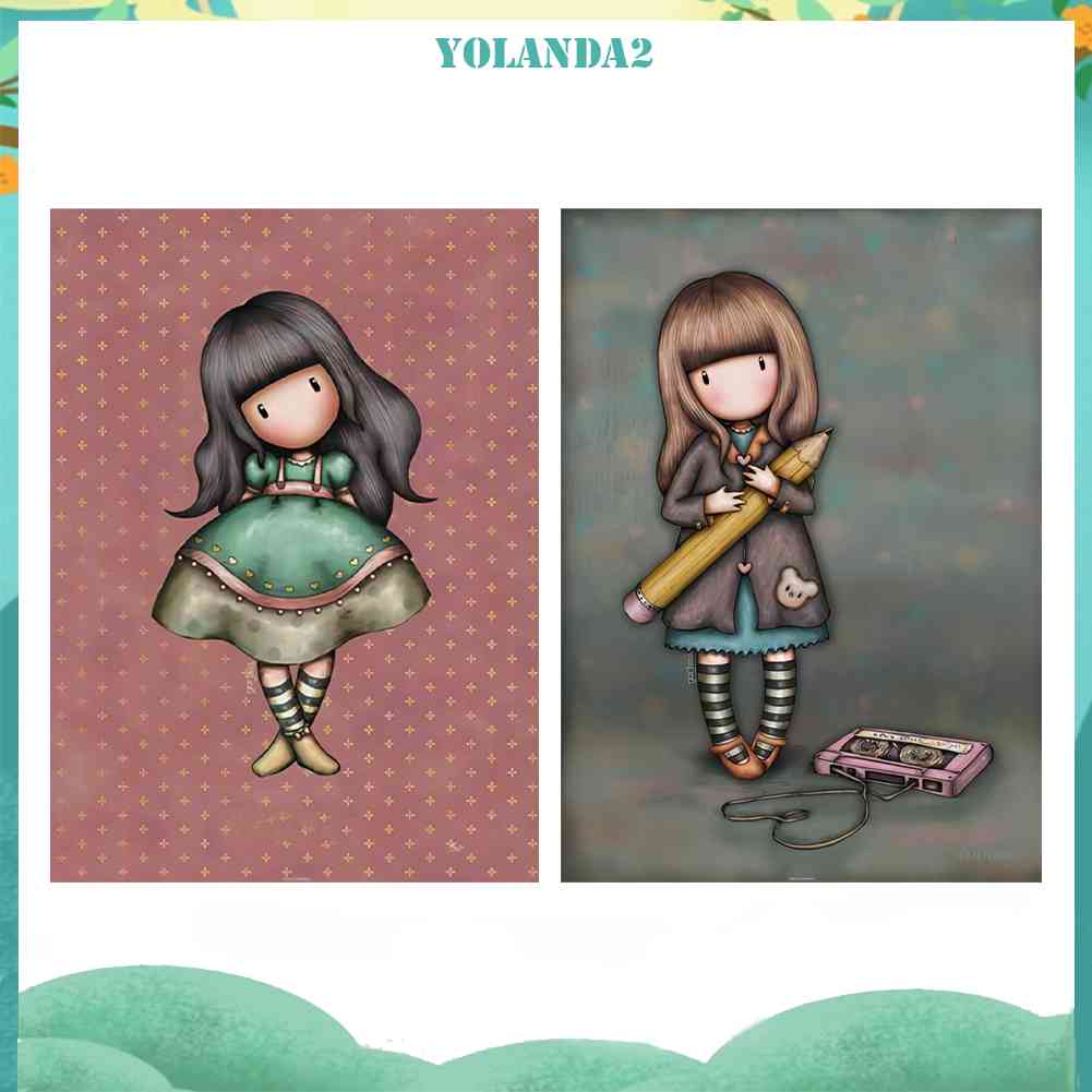 Tranh Đính Đá Kim Cương Toàn Bộ 5D DIY Hình Búp Bê