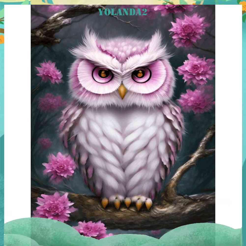 Tranh Đính Đá Kim Cương Toàn Bộ 5D DIY Hình Vẽ Con Cú