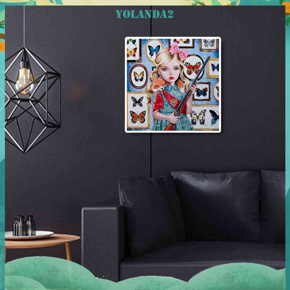 Tranh Đính Đá Kim Cương Toàn Bộ 5D DIY Hình Vẽ Cô Gái Trang Trí Nhà Cửa