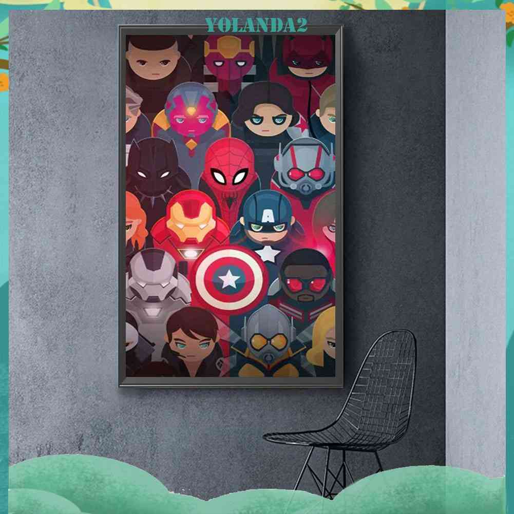 Bộ Tranh Đính Đá 5D Họa Tiết Hoạt Hình Dễ Thương Độc Đáo DIY Dùng Trang Trí Nhà Cửa