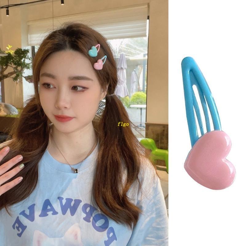 Kẹp Tóc Nhựa Hình Trái Tim Dễ Thương Cho Thanh Thiếu Niên