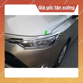 ỐP VIỀN ĐÈN PHA, HẬU VIOS 2014- 2017 mạ crom cao cấp