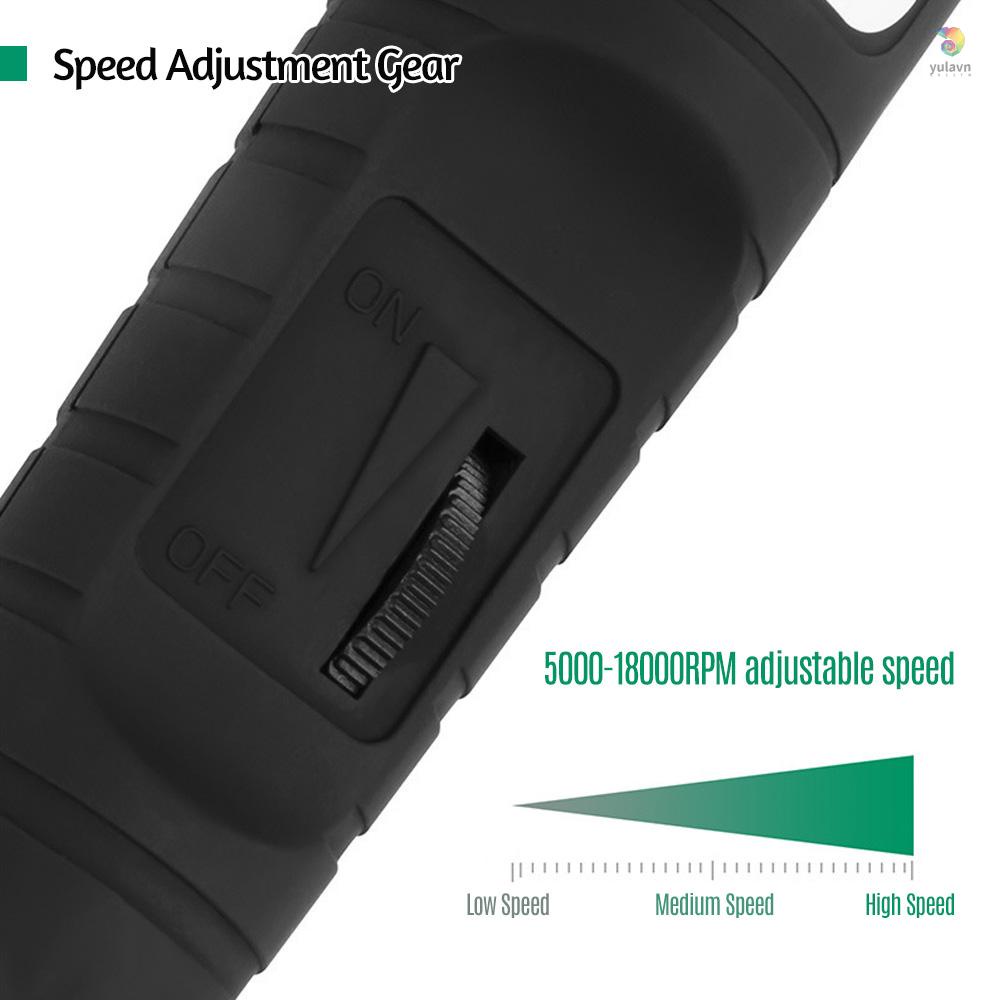 Bộ Dụng Cụ Mài Đánh Bóng Cầm Tay Mini 5000-18000RPM Tùy Chỉnh Tốc Độ Kèm 15 Phụ Kiện Cho Máy Cắt Nhỏ