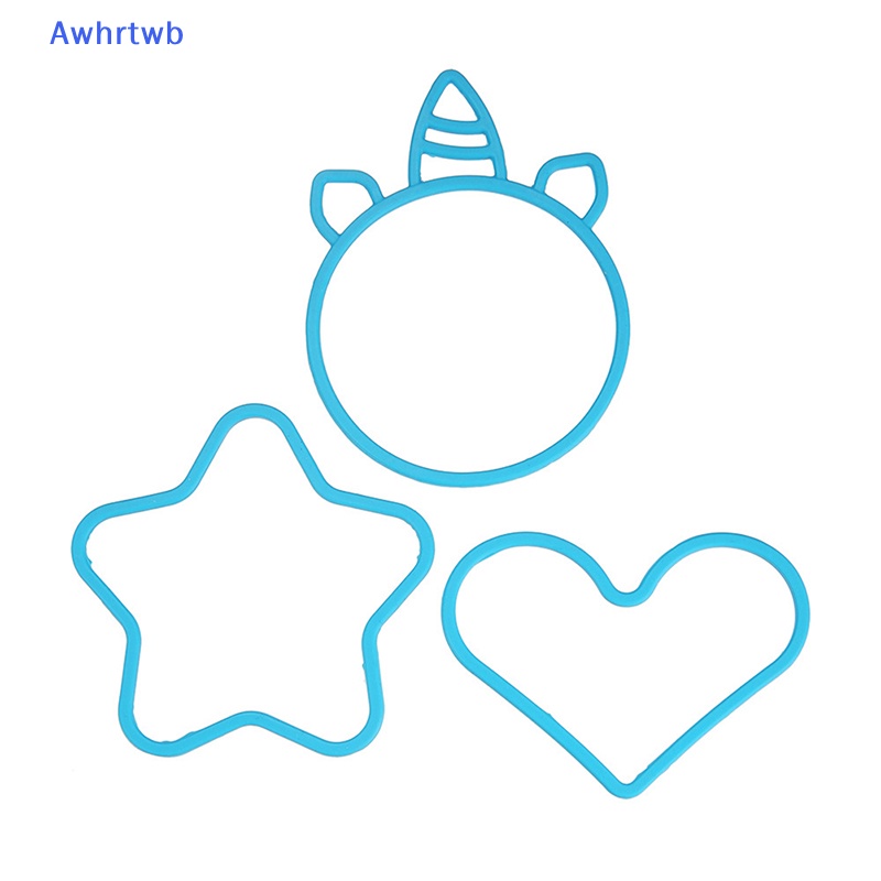 Set 3 Vòng Tay Silicon Màu Kẹo Họa Tiết Trái Tim Ngôi Sao Trang Trí Tiệc Cho Bé Mới