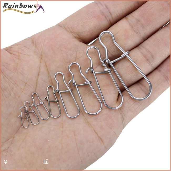 Set 100 Kẹp Cá Số 0 Chuyên Dụng#-8# Kẹp Móc Câu Cá Bằng Thép Không Gỉ