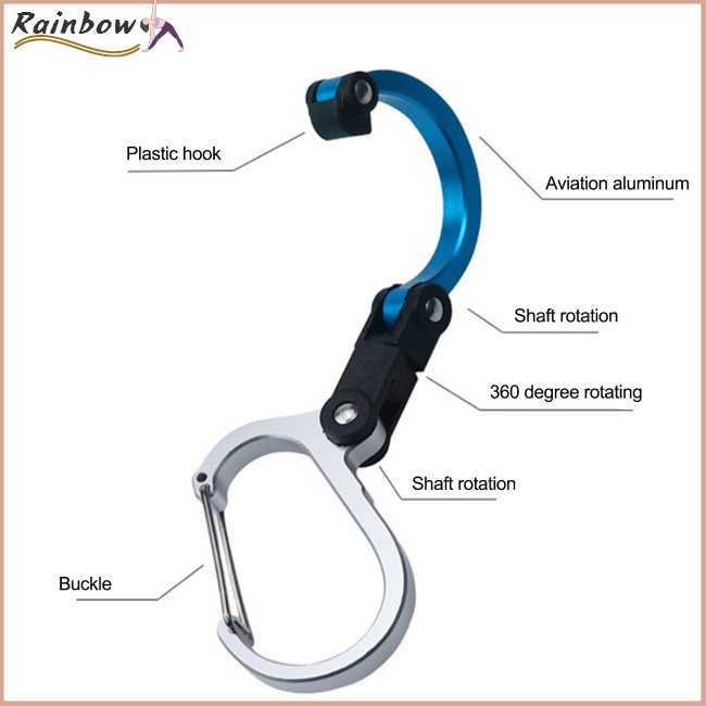 Móc Kẹp Chữ D Bằng Hợp Kim Nhôm Đa Năng Tiện Dụng Cho Hoạt Động Ngoài Trời