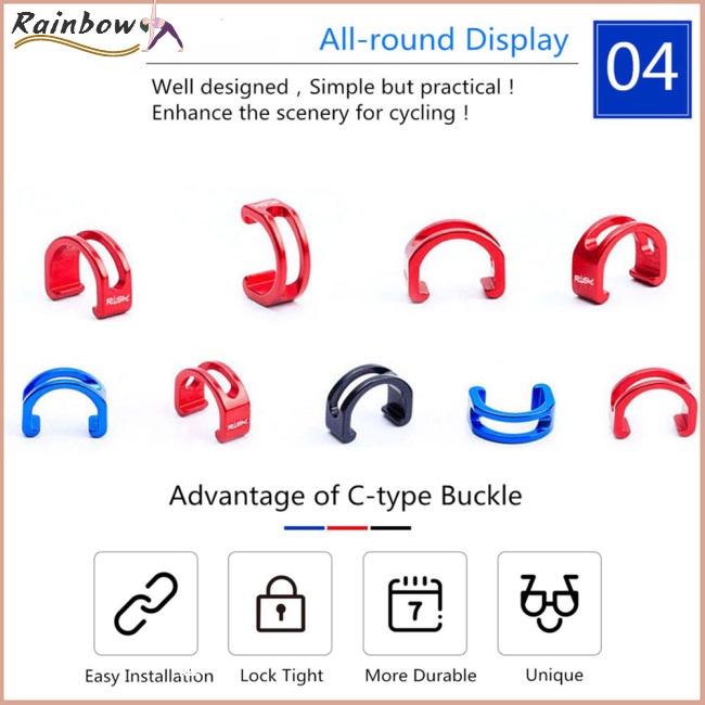Set 5 Khóa Cố Định Dây Xe Đạp Leo Núi Hình Chữ C Bằng Hợp Kim Nhôm