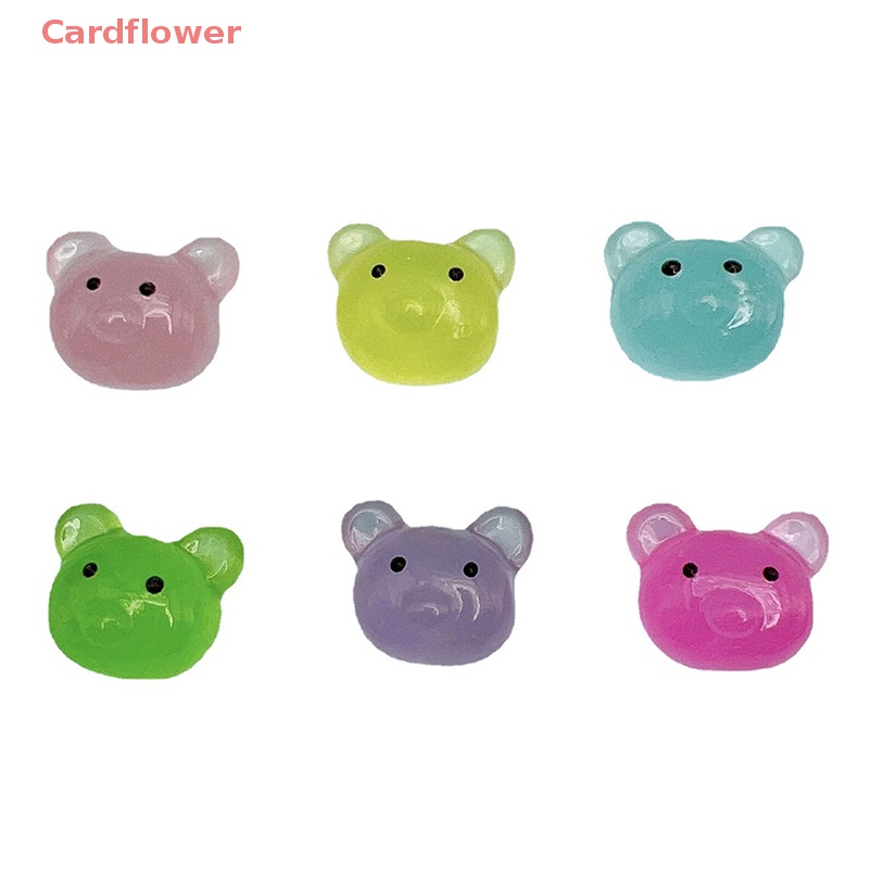 Bộ 5 Tượng Gấu Hoạt Hình Bằng Nhựa Phát Quang Đáng Yêu Dùng Trang Trí Mới