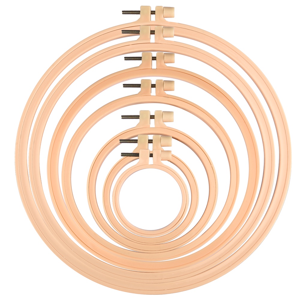 Khung Thêu Tranh Chữ Thập Bằng Nhựa 8-26cm Nhiều Màu Sắc