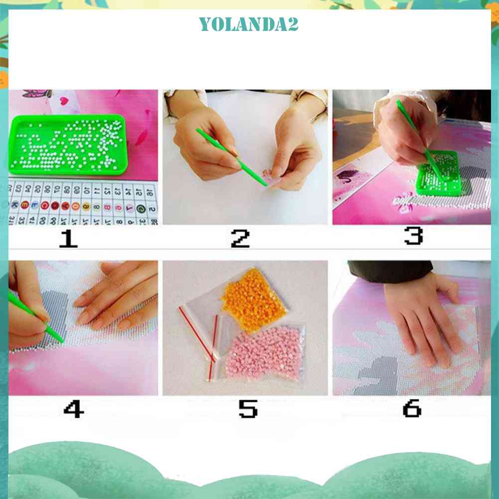 Bộ Tranh Đính Đá 5D Họa Tiết Giỏ Bướm Độc Đáo DIY Dùng Trang Trí Nhà Cửa