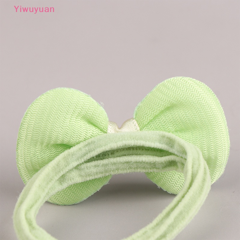 Bộ 6 Dây Cột Tóc Cao Su Co Dãn Đính Nơ / Hoa Mới Cho Bé Gái