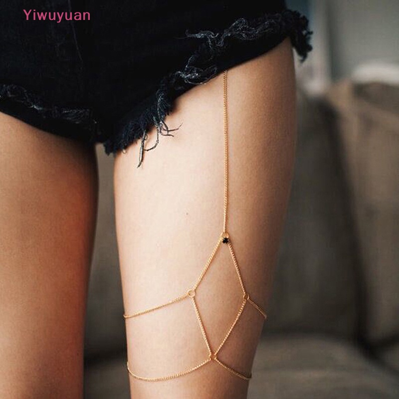 Chuỗi Dây Tua Rua Đeo Đùi Nhiều Lớp Co Giãn Đơn Giản Có Thể Điều Chỉnh Trang Sức Đi Biển Quyến Rũ Cho Nữ Mới