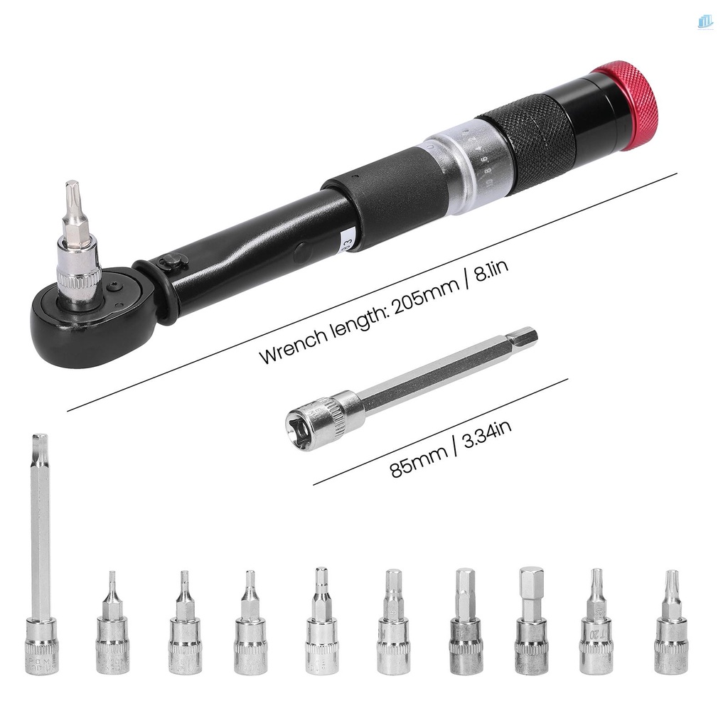 Bộ 11 Mũi Khoan Mô Men Xoắn (s2mwvn) 2~24Nm 1 / 4 Inch Có Thể Điều Chỉnh Tháo Gỡ Nhanh Cho Sửa Chữa Xe Đạp / Xe Hơi