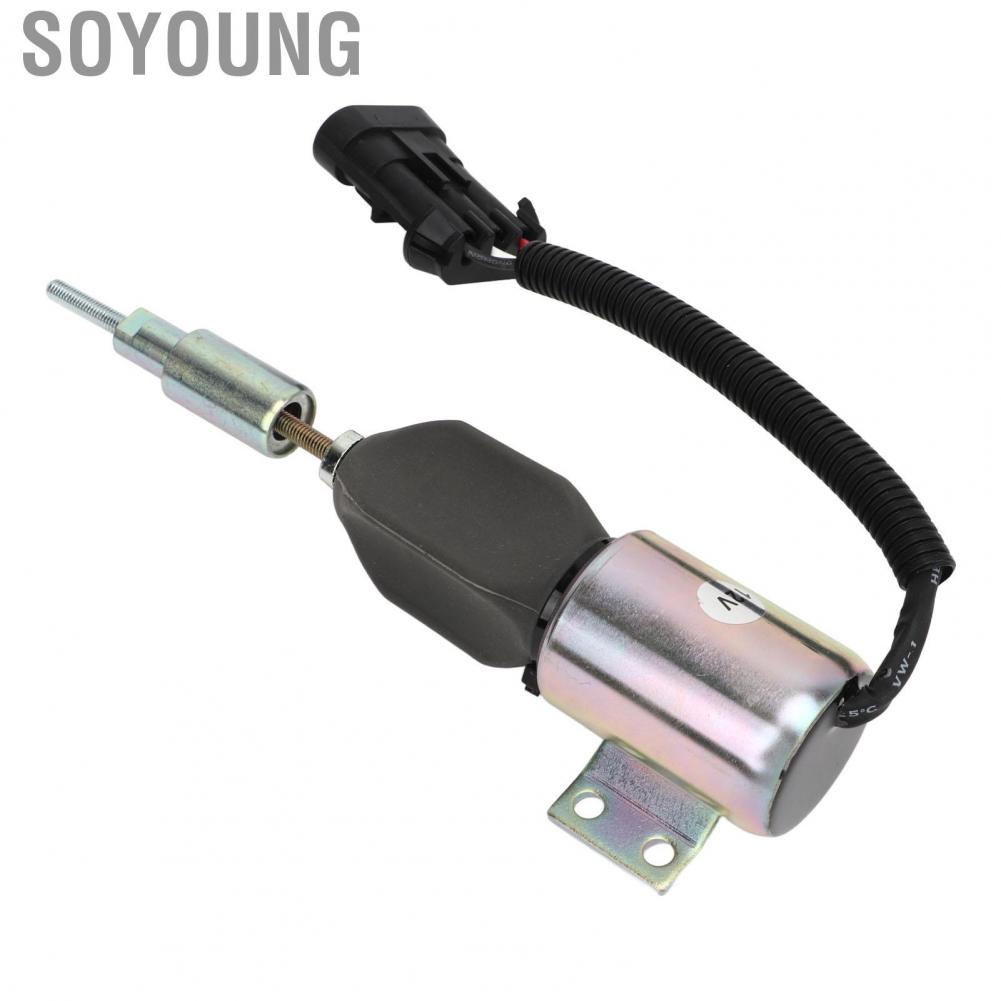 Soyoung Fuel Stop Solenoid  Shut Off Stable Efficient DC 12V Standard Size 1751ES 12E6UC4B1S5 for Replacement