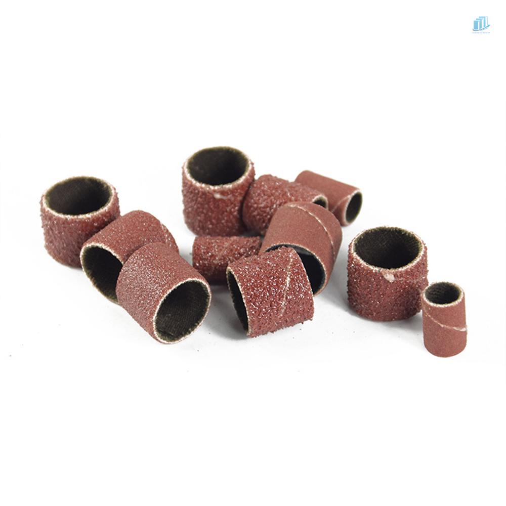 Bộ 132 Miếng Chà Nhám Đánh Bóng 80 Grit Hình Tròn 3.175mm Bằng Cao Su Cho Trống