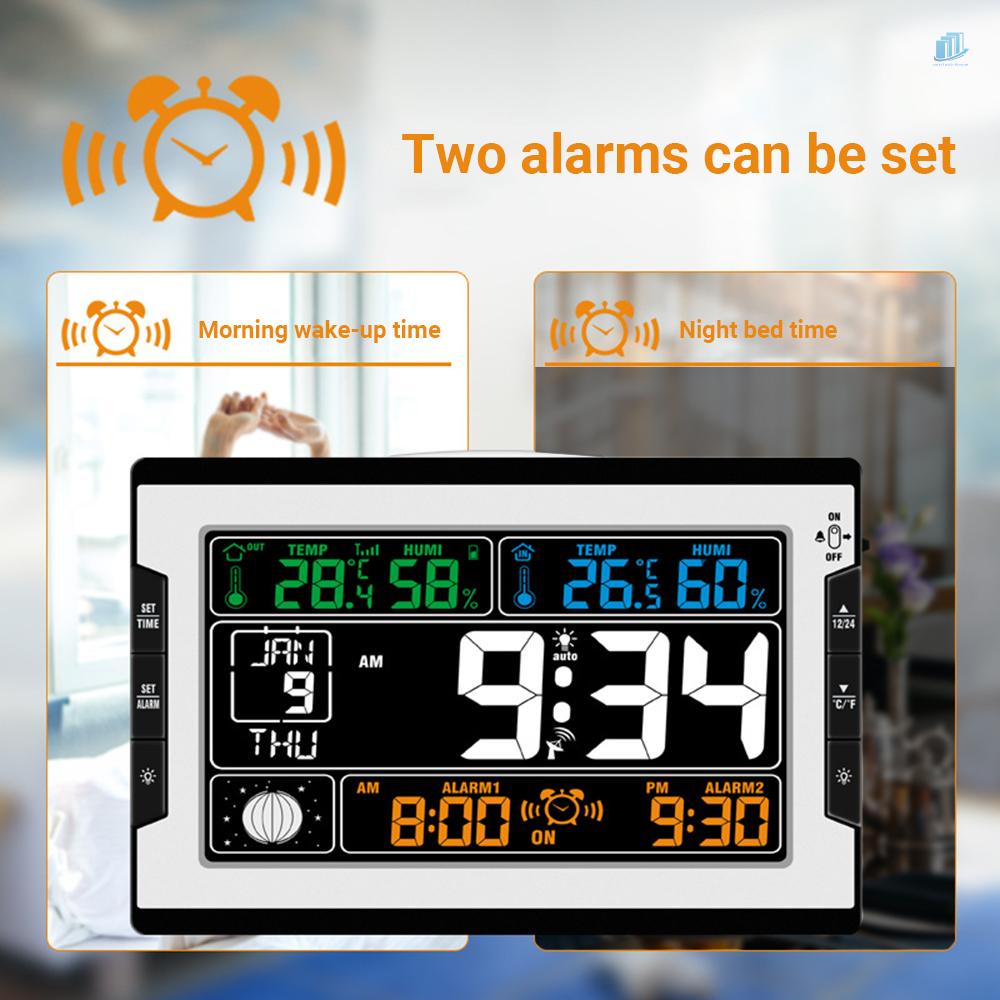 Đồng Hồ Kỹ Thuật Số Đo Nhiệt Độ Và Độ Ẩm Đa Năng Có Màn Hình Hiển Thị Màu Sắc