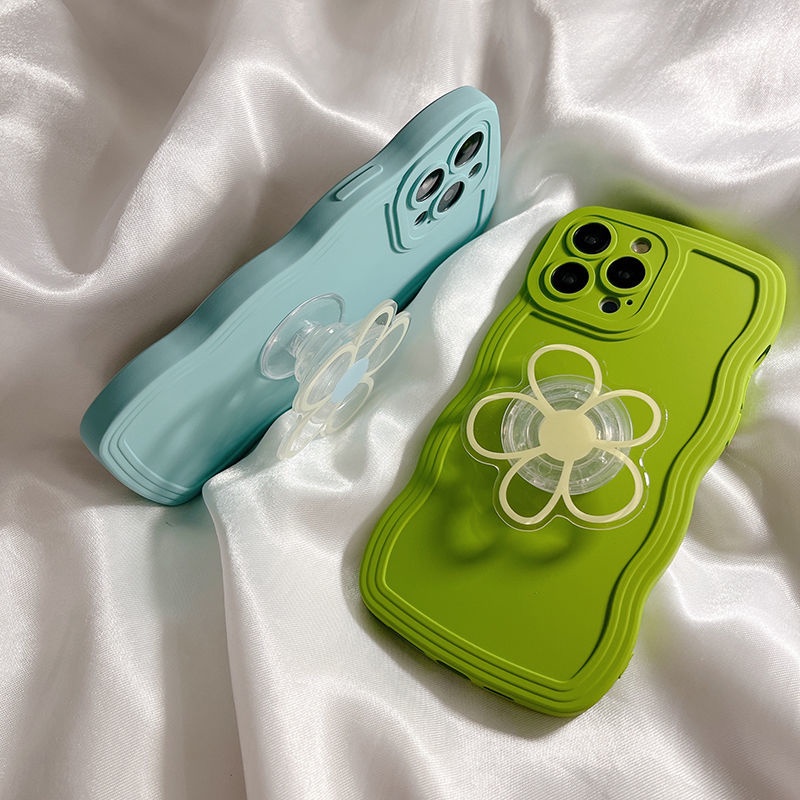 Ốp Điện Thoại Mềm Có Giá Đỡ Hình Hoa Cho iphone 15 promax 14 pro max 13 12 11 / x / xr / xsmax 8plus / 7