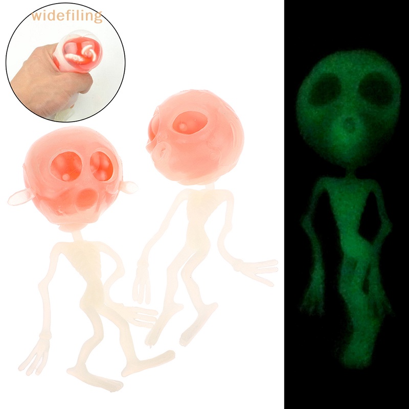 Đồ Chơi Bóp Hình Đầu Lâu Người Ngoài Hành Tinh Phong Cách Gothic Cho Halloween