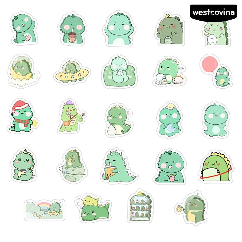 [COD]♪Set 50 Sticker Khủng Long Chống Thấm Nước Dán Trang Trí Thủ Công Cho Bé