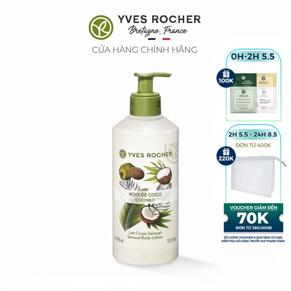 Sữa Dưỡng Thể Yves Rocher Coconut Sensual Body Lotion 390ml