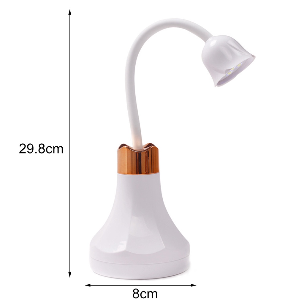 1 Bộ Đèn LED Làm Móng Bằng Nhựa Không Chói Quay 360 Độ Có Thể Sạc Lại