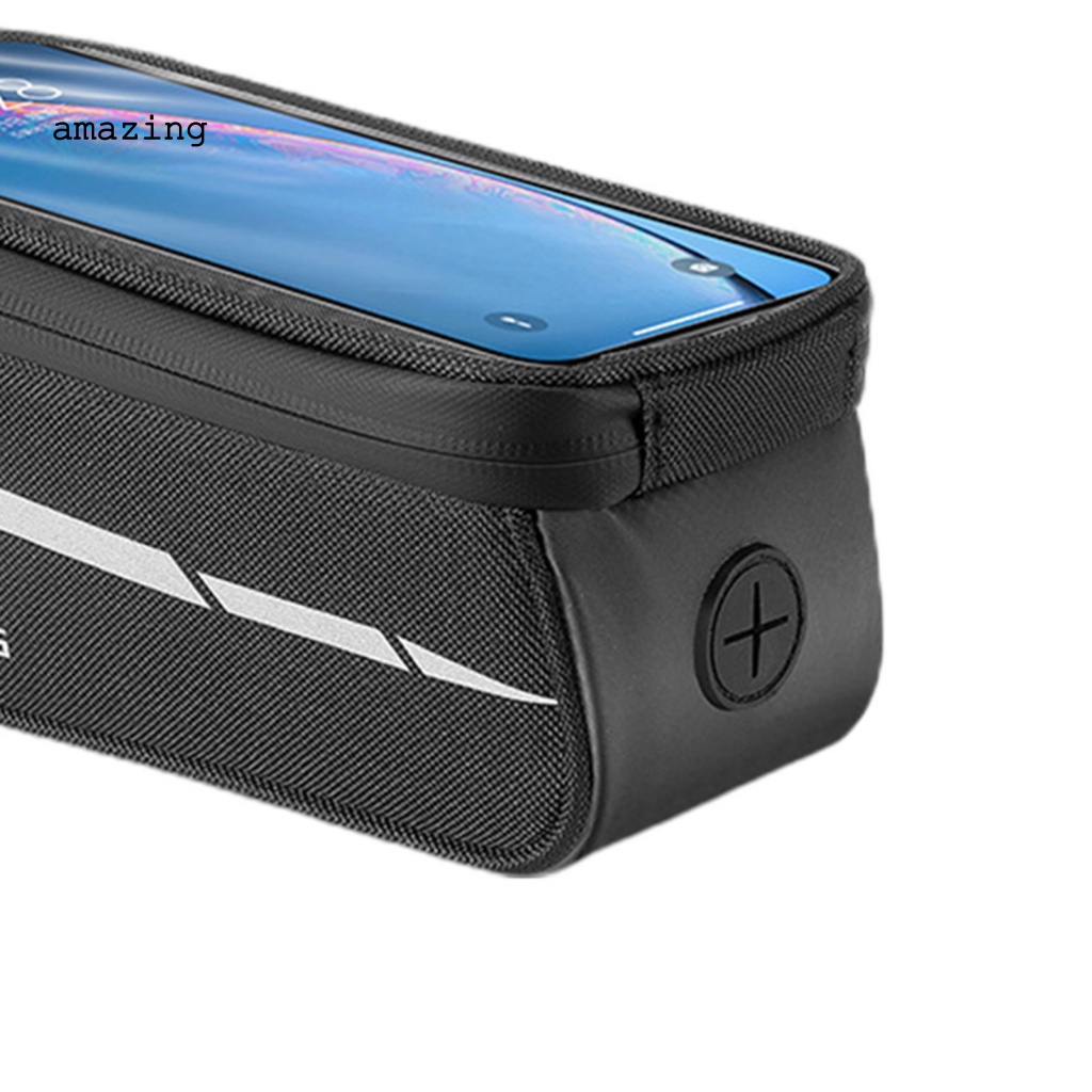 Túi Đựng Đồ Hai Dây Kéo Phía Trước Xe Đạp Phản Quang Bằng Thép Không Gỉ