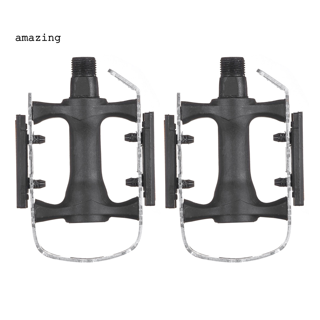 1 Cặp Bàn Đạp Xe Đạp Siêu Nhẹ Màu Sắc Bạc Thiết Kế Đục Lỗ Tiện Dụng