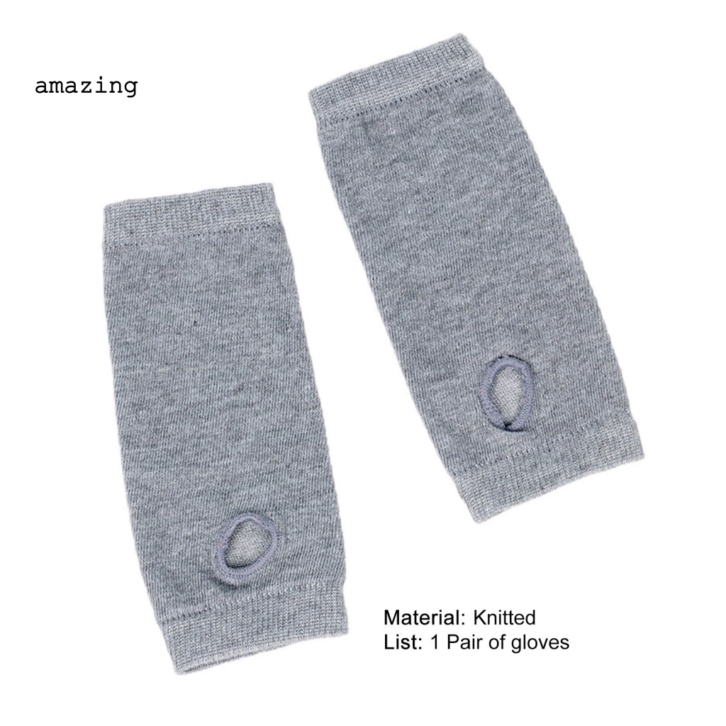 1 Đôi Găng Tay Dệt Kim Hở Ngón Thời Trang Unisex