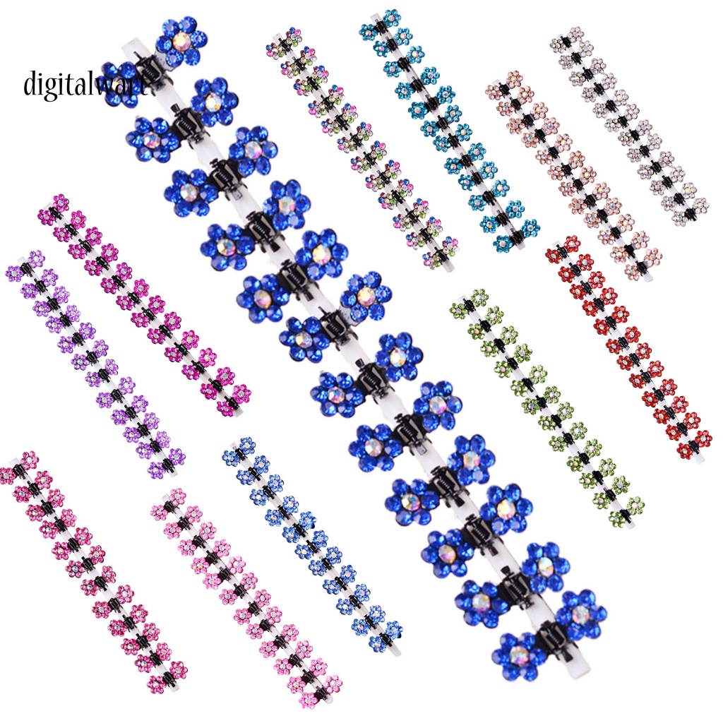 Kỹ Thuật Số| Set 12 Kẹp Tóc Đính Đá Thời Trang Cho Nữ