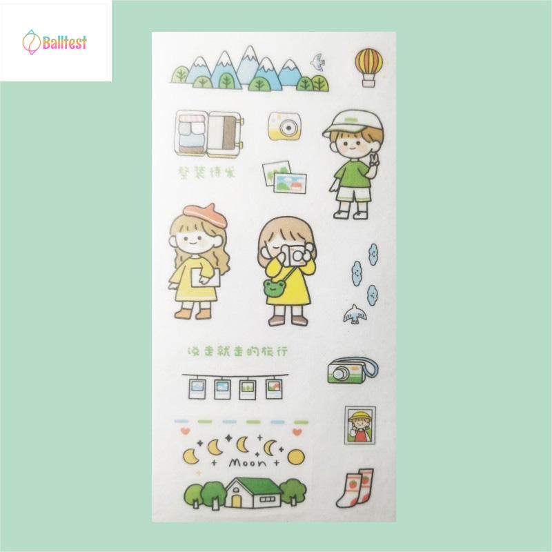 💜Miếng Dán Họa Tiết Hoạt Hình Sáng Tạo Trang Trí Điện Thoại/Nhật Ký DIY