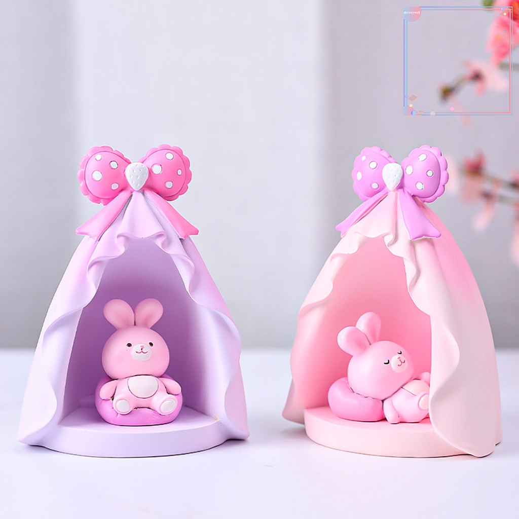 [DDJ] Đèn Ngủ Để Bàn Bằng Nhựa Resin Mềm Hình Thỏ Hoạt Hình Bảo Vệ Mắt Đáng Yêu Trang Trí Giáng Sinh Để Bàn Làm Quà Tặng Giáng Sinh