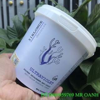 Bột tẩy tóc màu Tím Khử Ánh Sắc Vàng, Nâng Sáng Màu Tóc Lên Đến 7 Cấp Độ Elgon Ultra Violet 500gr ( Mẫu Mới )_{new}_