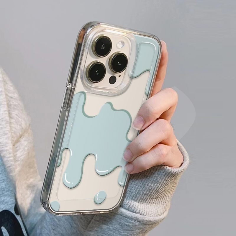 Ốp Điện Thoại Hình Cô Gái Màu Xanh Dương Trong Suốt Cho Iphone 11 Pro Max 12 13 14 Pro Max 7 8 Plus Se2020