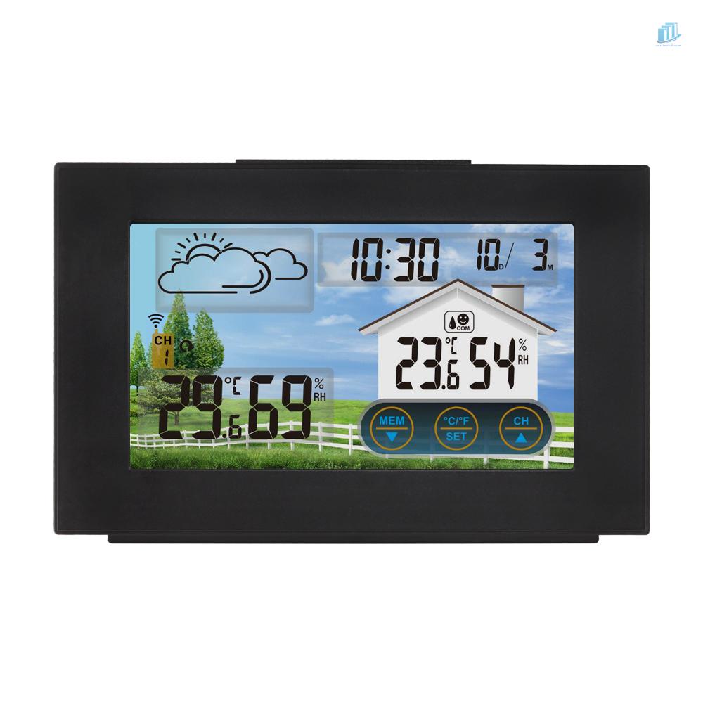 Đồng Hồ Báo Thức Không Dây Màn Hình Cảm Ứng Có Lịch Và Đèn Nền USB C