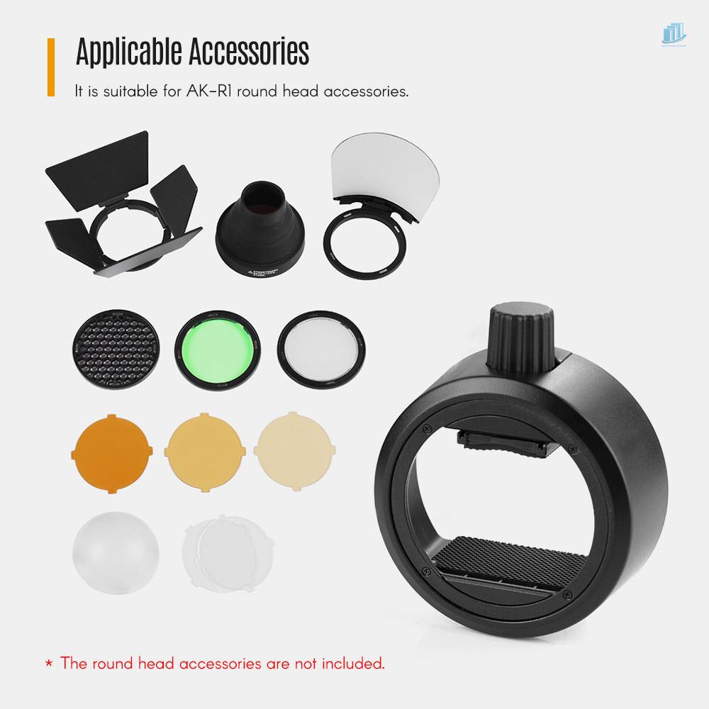 Ngàm Gắn Đèn Flash Hình Tròn Cho Godox V860II V850II TT685 TT600 Godox AK-R1