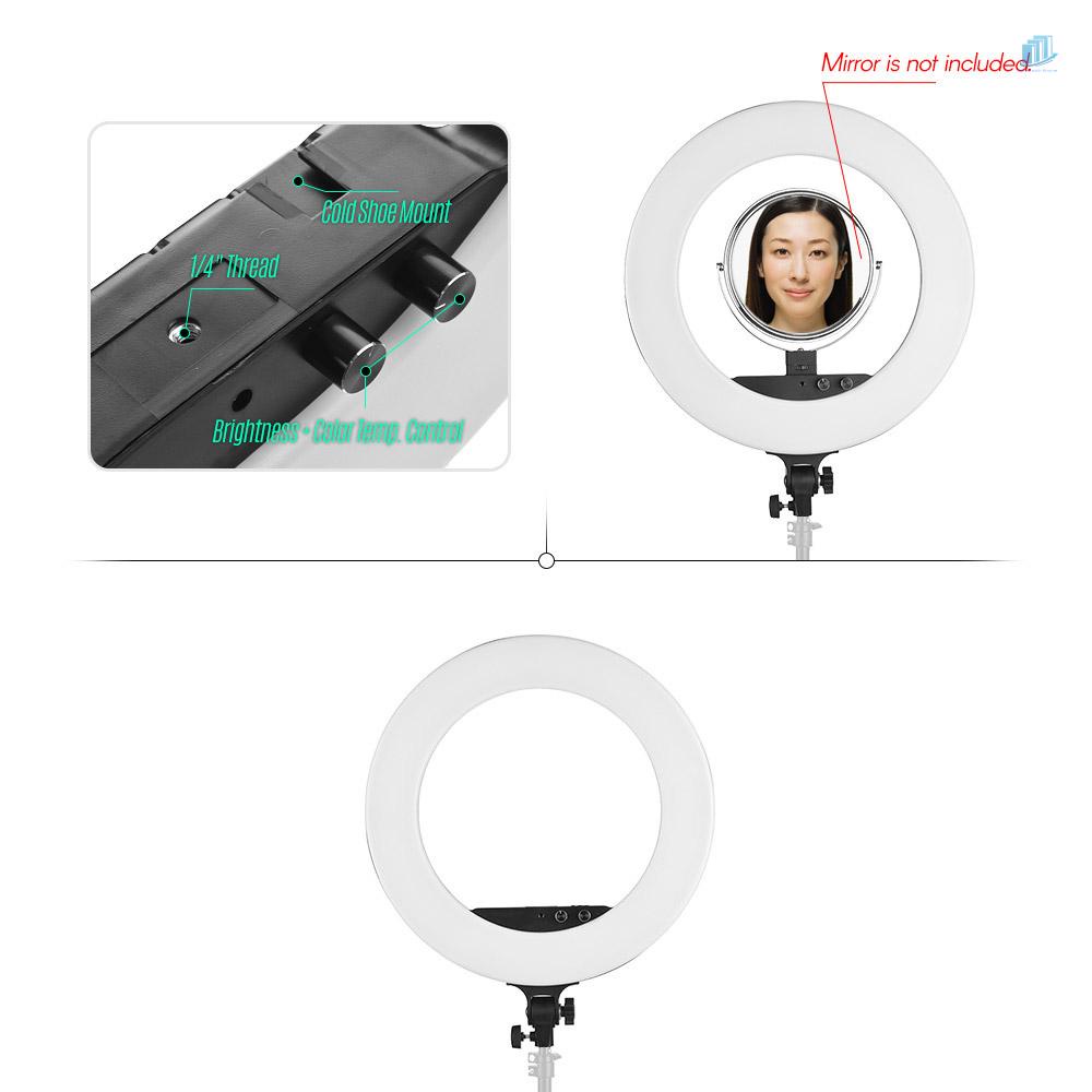 Vòng Đèn LED Trợ Sáng Chụp Ảnh Andoer 18inch 80W 3200K-5800K Bi Có Thể Điều Chỉnh Độ Sáng Kèm Túi Đựng Điện Thoại