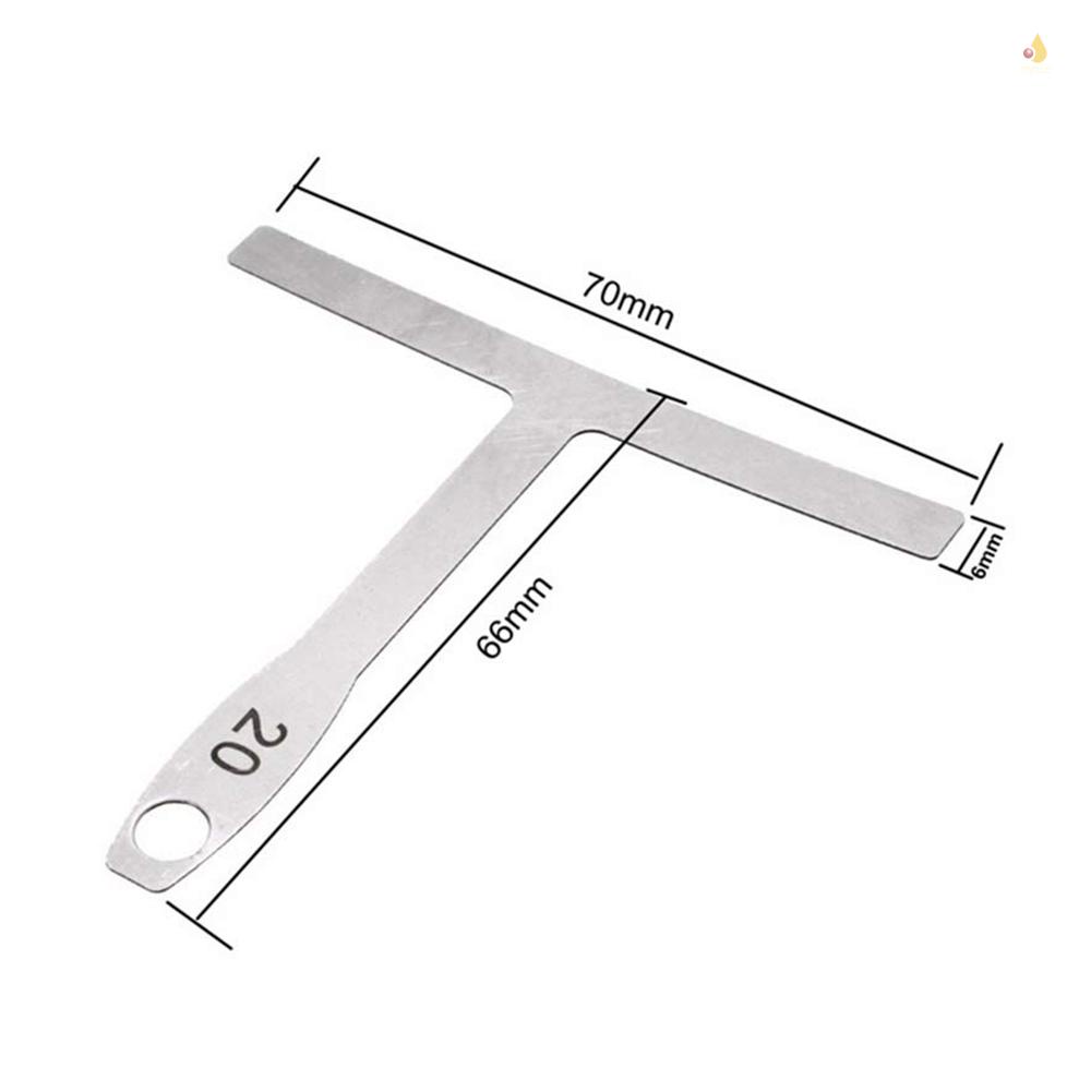 Bộ 9 Thước Đo Dây Đàn Guitar Bass Hình Chữ T Chuyên Dụng