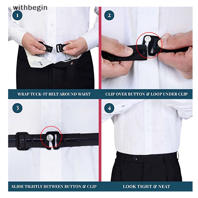 1 Dây Đai Giữ Áo Sơ Mi Chống Nhăn / Trượt Có Thể Điều Chỉnh