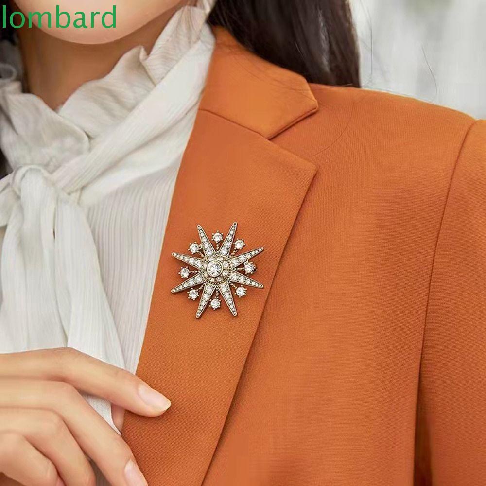 Trâm Cài Áo Hình Hoa Chống Chói Thời Trang Thanh Lịch Cho Nữ|Ghim Cài Áo Hình Bông Tuyết Đính Đá Nhân Tạo Thời Trang Dành Cho Nam