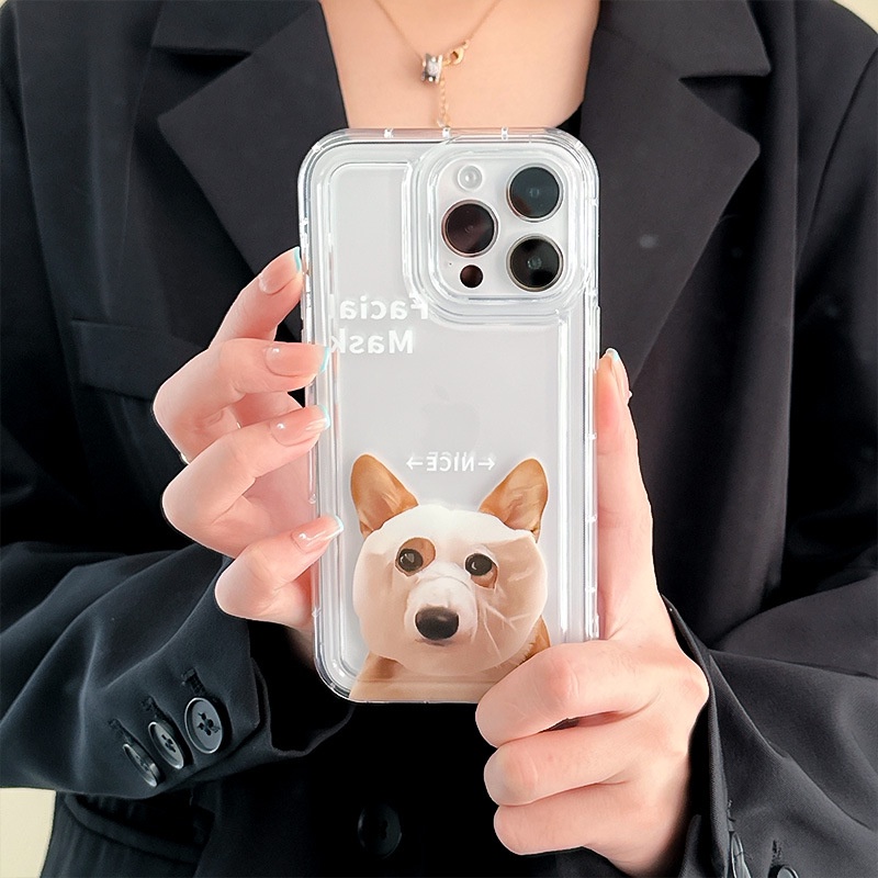 Ốp Điện Thoại Túi Khí Chống Sốc In Hình Cún Hoạt Hình Cho iphone14promax / 13 / 12 / 11 / XR / XS / X / XSMAX / 6 / 6SPLUS / 7 / 8PLUS