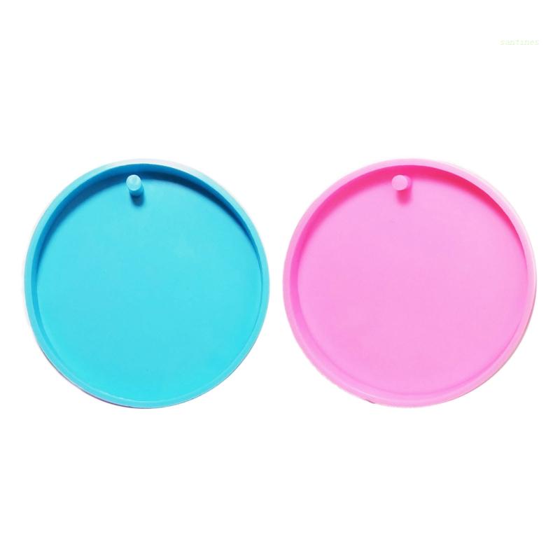 Khuôn Silicone Hình Tròn Lớn Làm Móc Khóa DIY