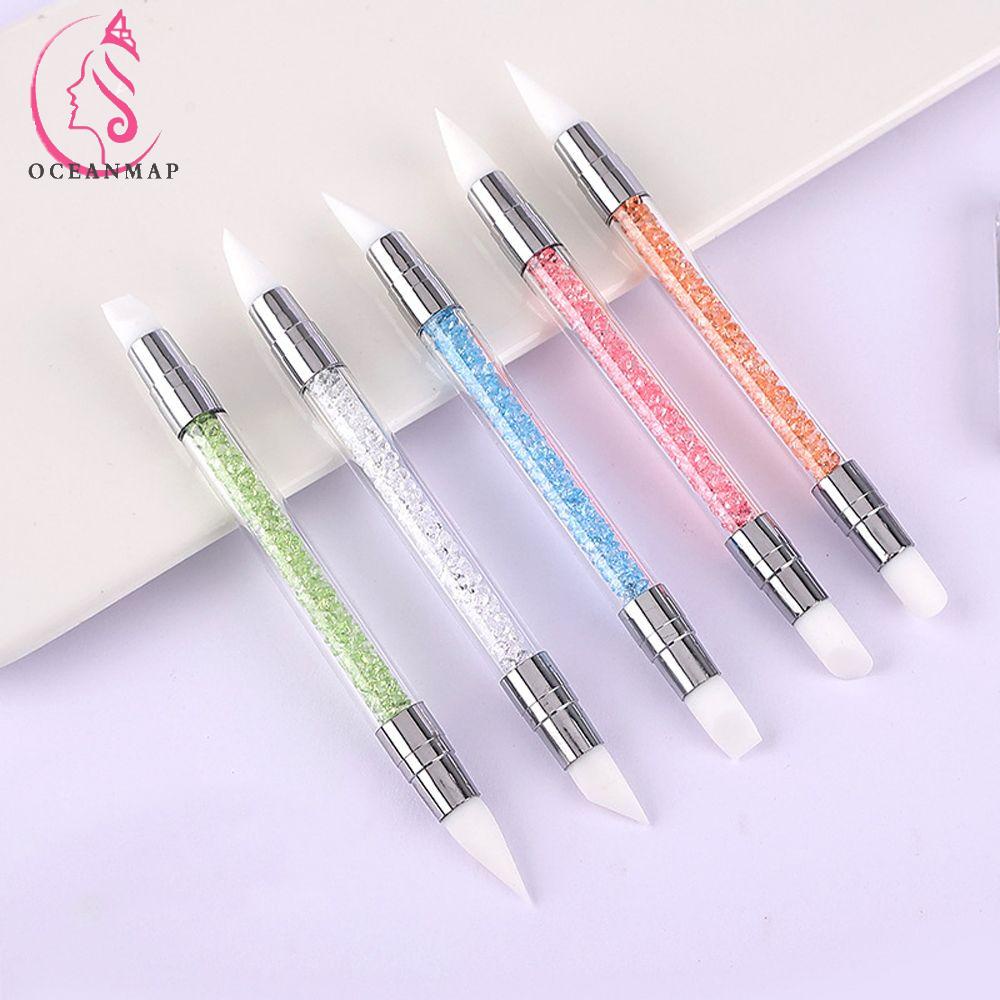 Set 1 / 5 Cọ Silicone Điêu Khắc Trang Trí Móng Tay DIY Cho Nữ