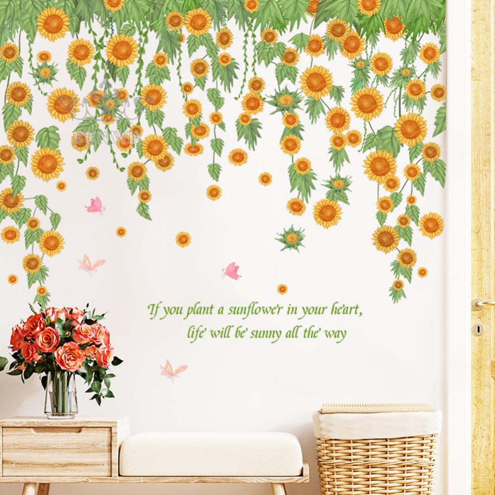 Decal Dán Tường Hình Lá Cây Chống Thấm Nước