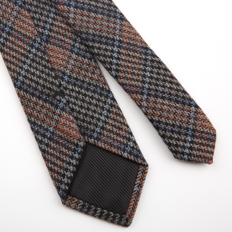 Cà vạt len EFAN màu xám 6cm thời trang công sở cao cấp cho nam