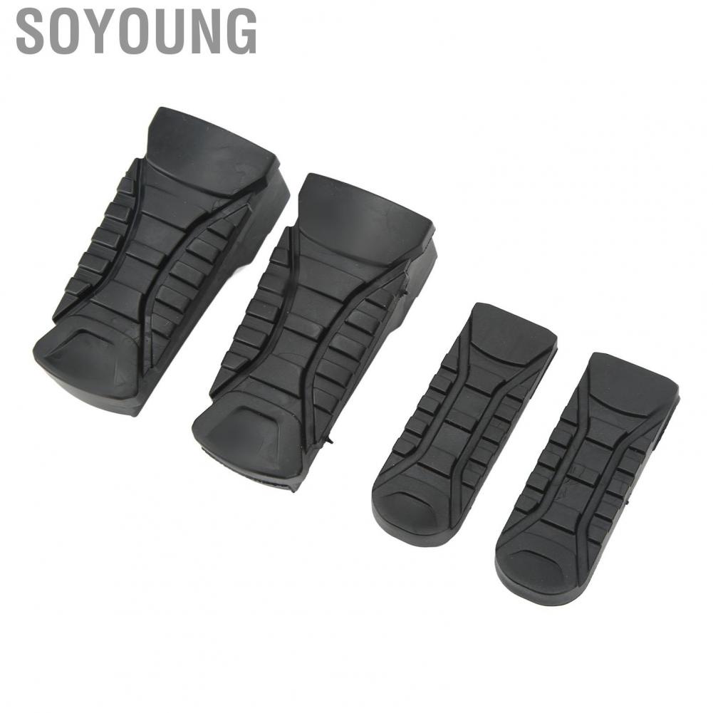 Soyoung Motorcycle Foot Pegs Cover  Rubber Front and Rear Uneven Surface Comfortable Pedaling 4PCS for Motorbike