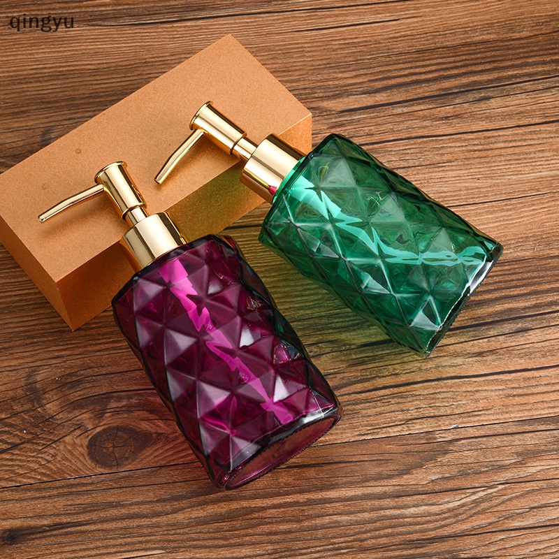 Bình Thủy Tinh Dày Dung Tích 350ml Đựng Xà Phòng Dạng Nhấn Tiện Dụng