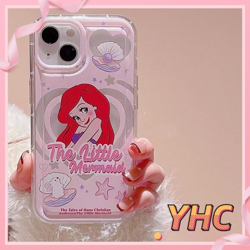 Ốp Lưng iPhone Túi khí hoạt hình nàng tiên cá chống rơi, vỏ mềm silicon giảm chấn Cho Iphone 6 / 6S / 6splus / se / 7 / 7plus / 8 / 8plus / X / xs / xsmax / 11 / 12 / 13 / 14 / Plus / pro max-729