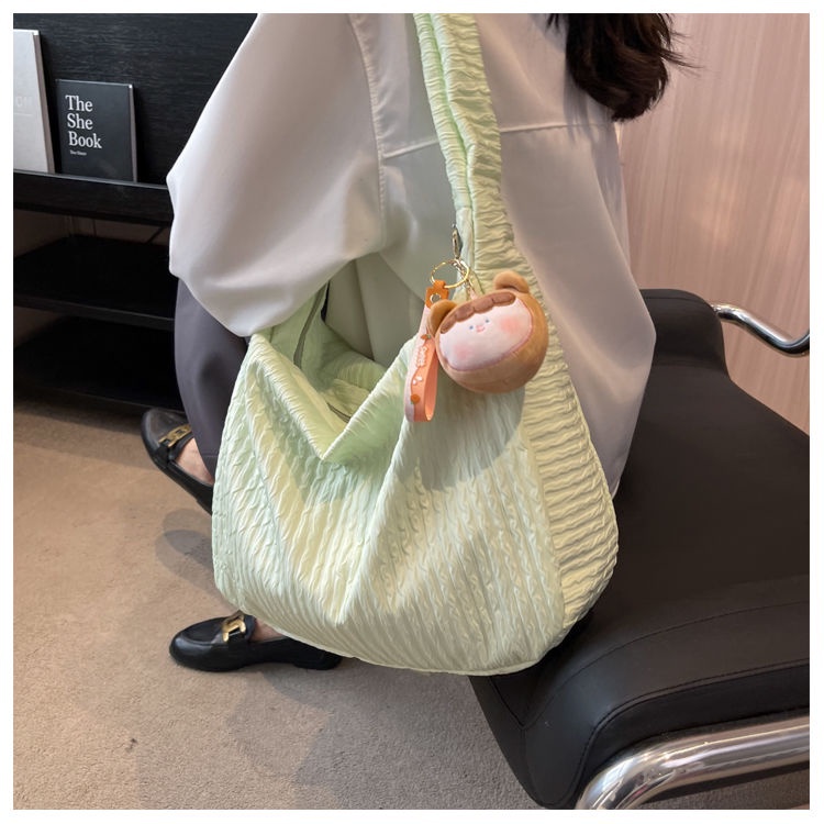 Túi vải bố dung tích lớn Túi đeo một bên vai nữ thường ngày kiểu Nhật cho nữ Túi đeo chéo 31x42x15