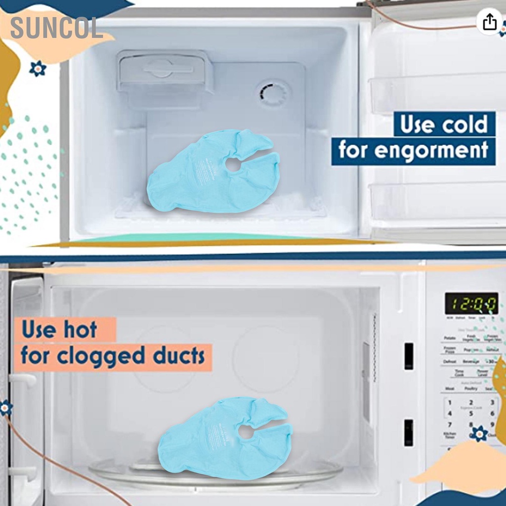 SUNCOL Ngực Nóng Lạnh Miếng Lót Mềm Chống Thấm Nước Gel Đính Hạt Giảm Viêm Vú Cho Con Bú Túi Đá Bơm